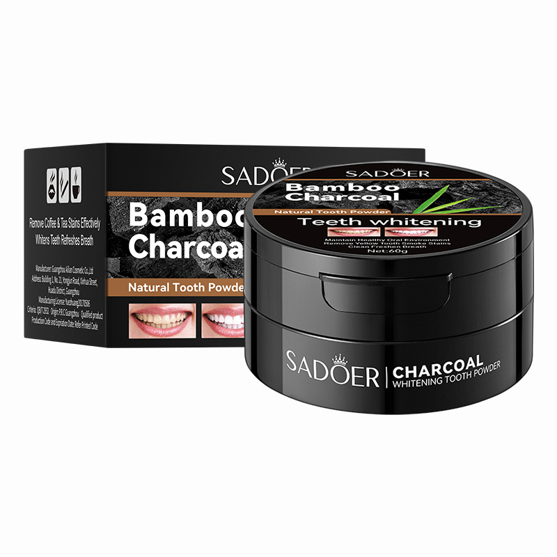 Teeth Whitening Charcoal Powder - Polvo para blanquear los dientes, 60g,