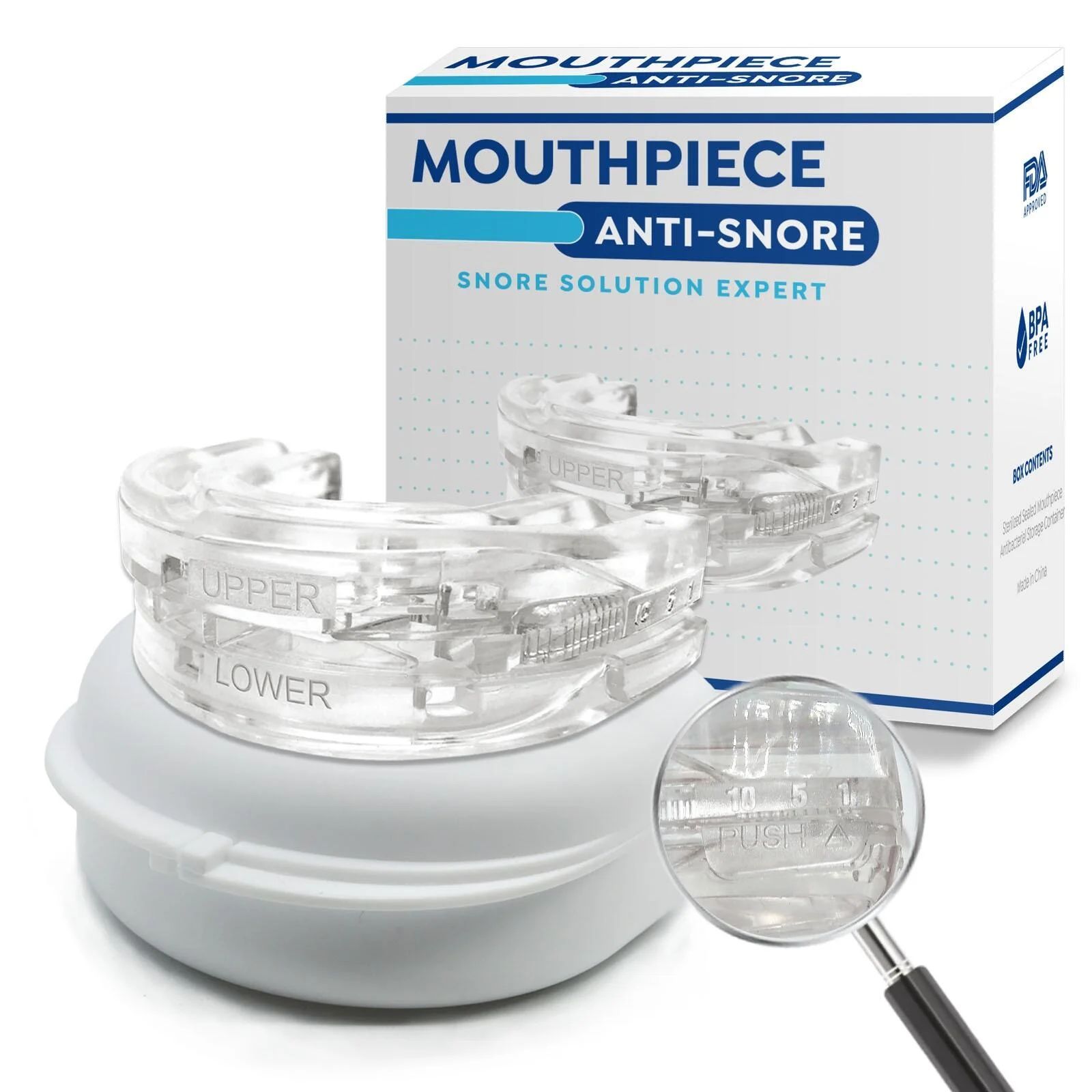 Dental Guard Night - Protector Bucal Ajustable Anti-Ronquidos, Dispositivo para