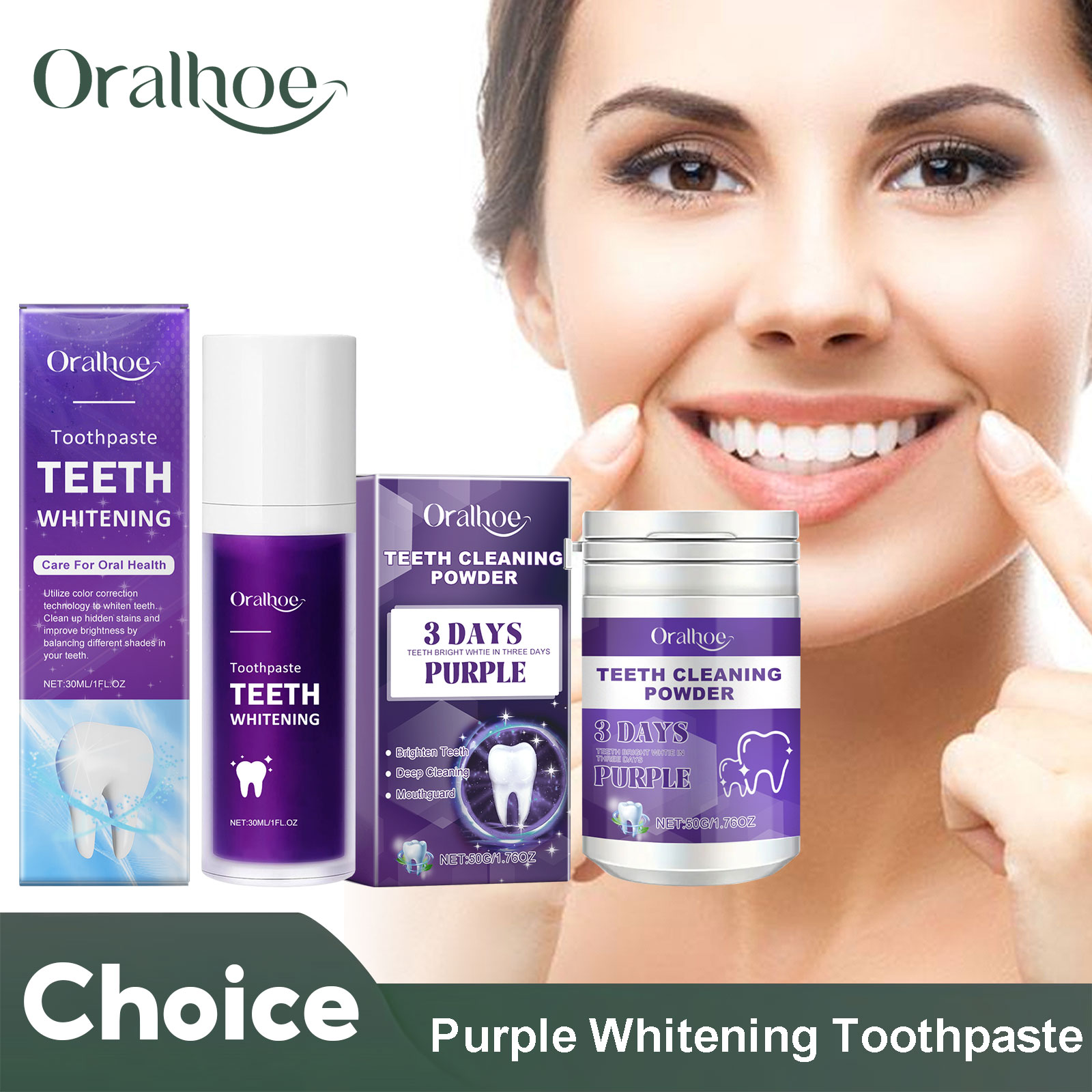 Teeth Whitening Ulta - Corrector morado, pasta de dientes blanqueadora,