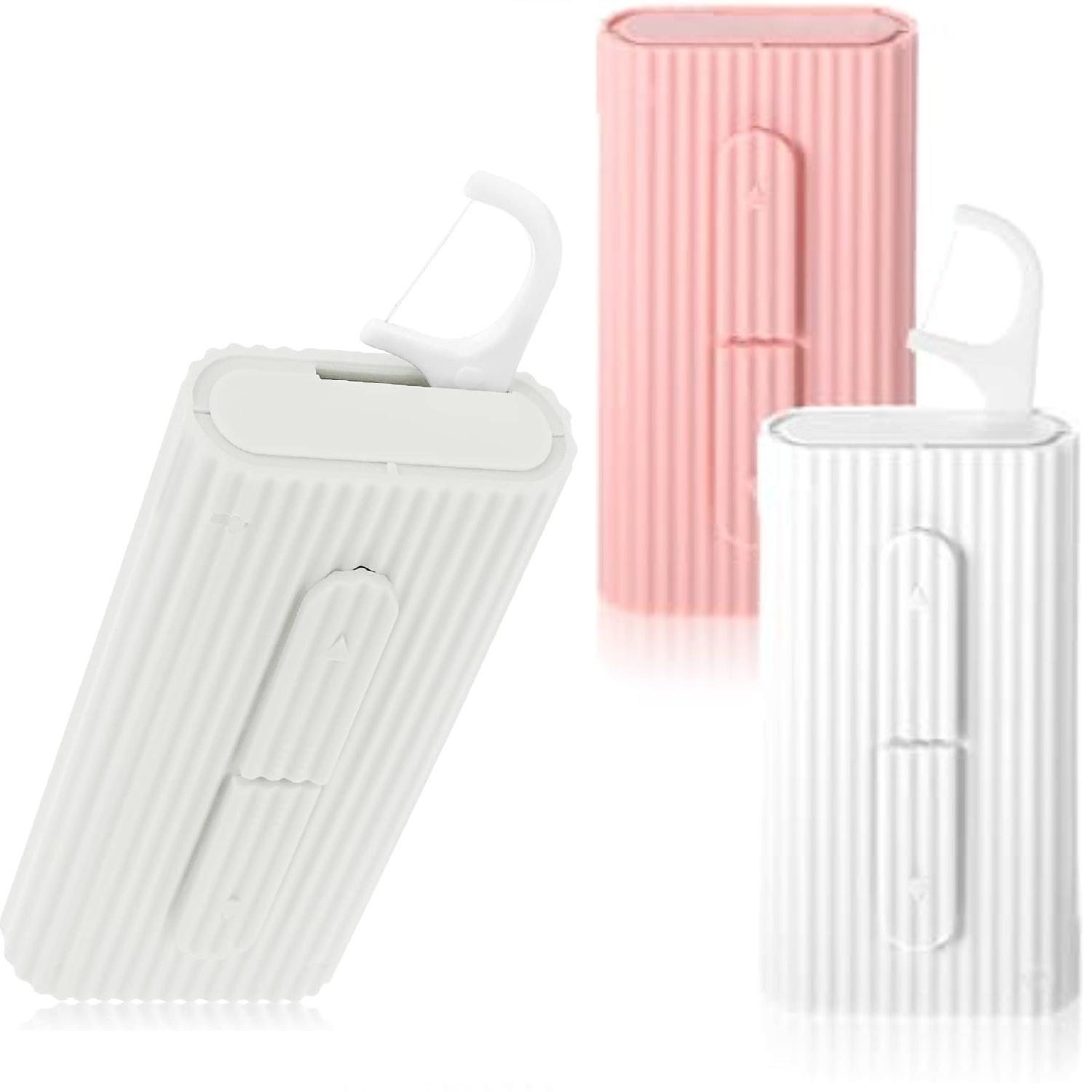 Dental Floss Picks - Dispensador automático portátil de hilo dental,