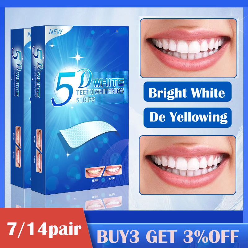 Teeth Whitening Bleaching Kit - Tiras blanqueadoras de dientes, kit de