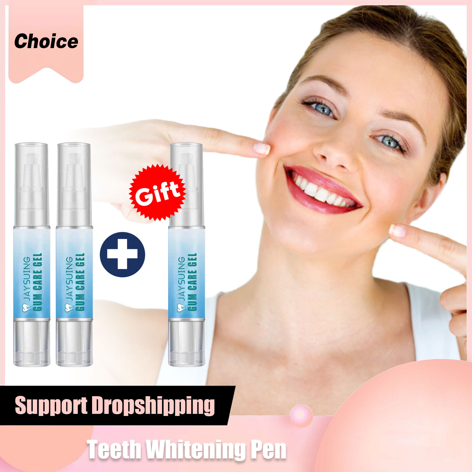 Teeth Whitening Bleaching Kit - Deslumbrante bolígrafo blanqueador de dientes blanco,