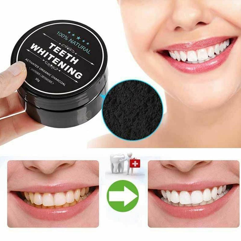 Teeth Whitening Charcoal Powder - Polvo de carbón orgánico activado, esmalte