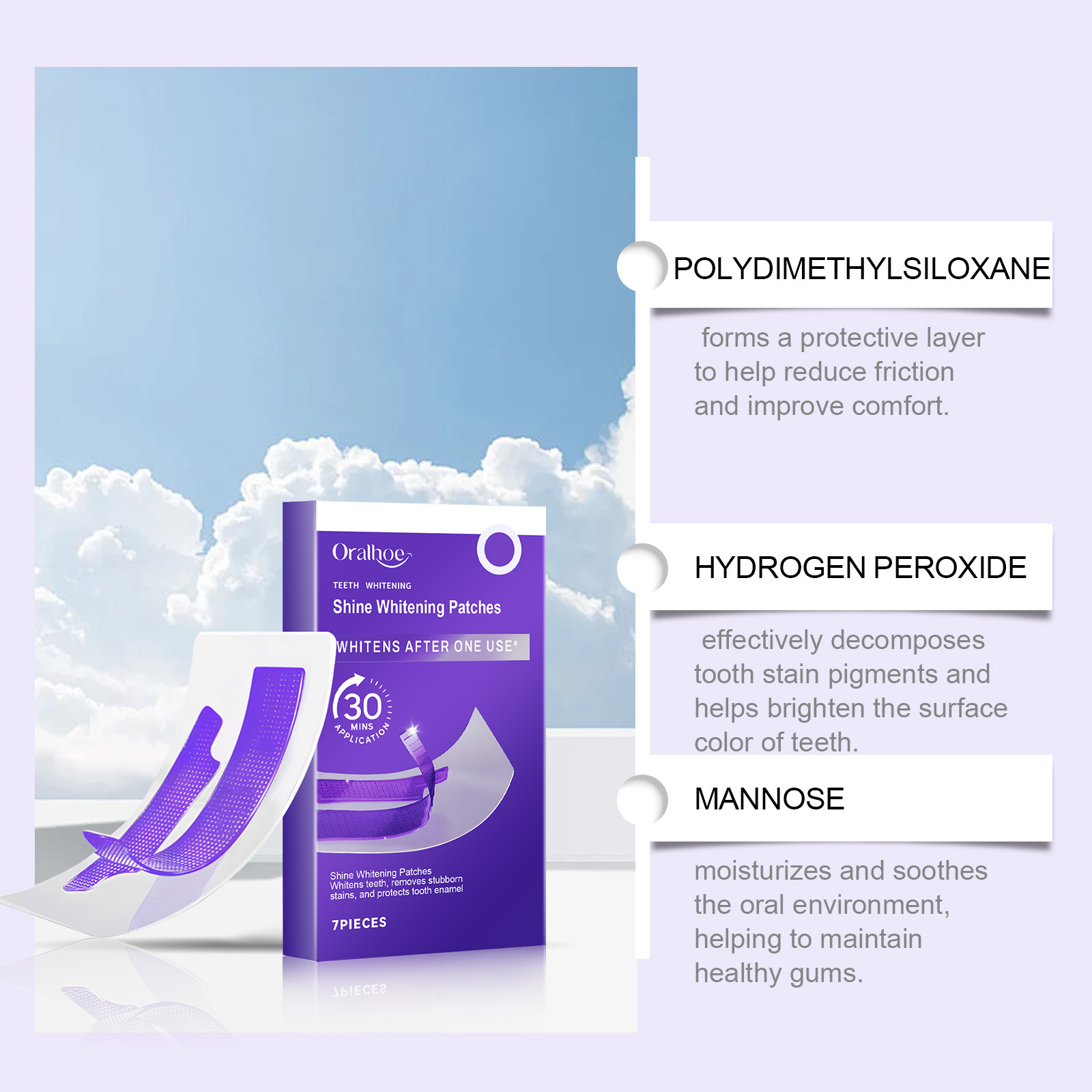 ORALHOE 7 unids/caja parches b - Teeth Whitening Quick Results reseña y precio