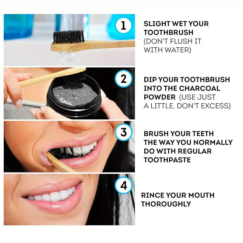 Polvo dental de carbón activad - Teeth Whitening Charcoal Powder reseña y precio