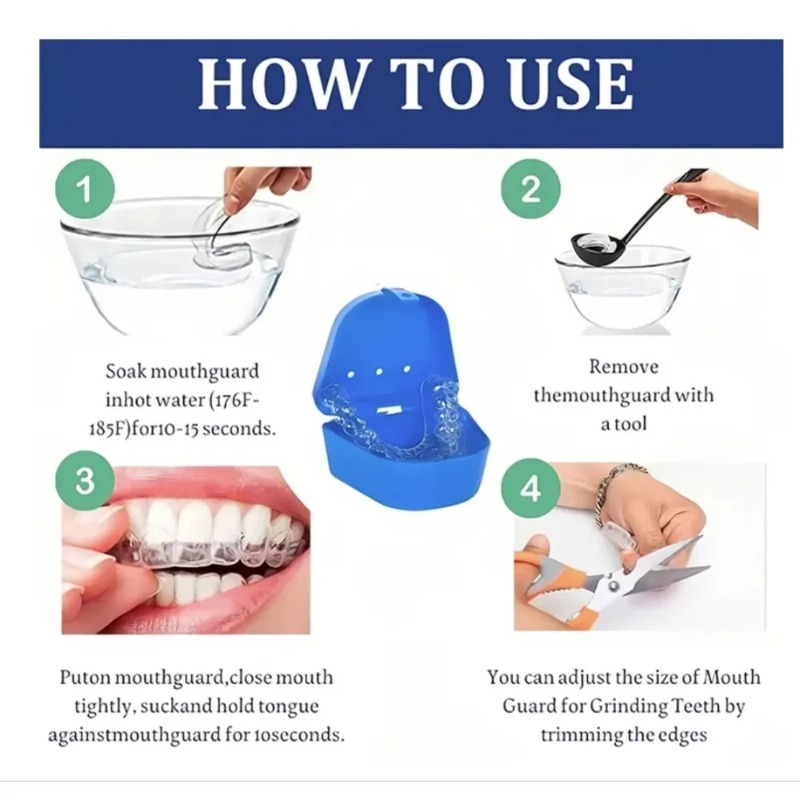 4 protectores bucales moldeabl - Dental Guard Night reseña y precio