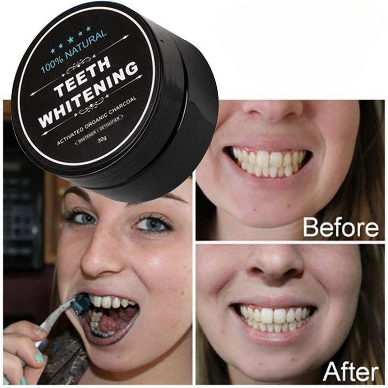 1 caja de polvo blanqueador de - Teeth Whitening Charcoal Powder reseña y precio
