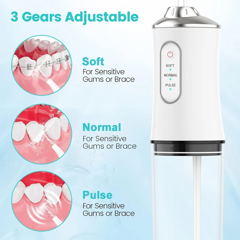 Irrigador Dental portátil de a - Dental Floss Picks reseña y precio