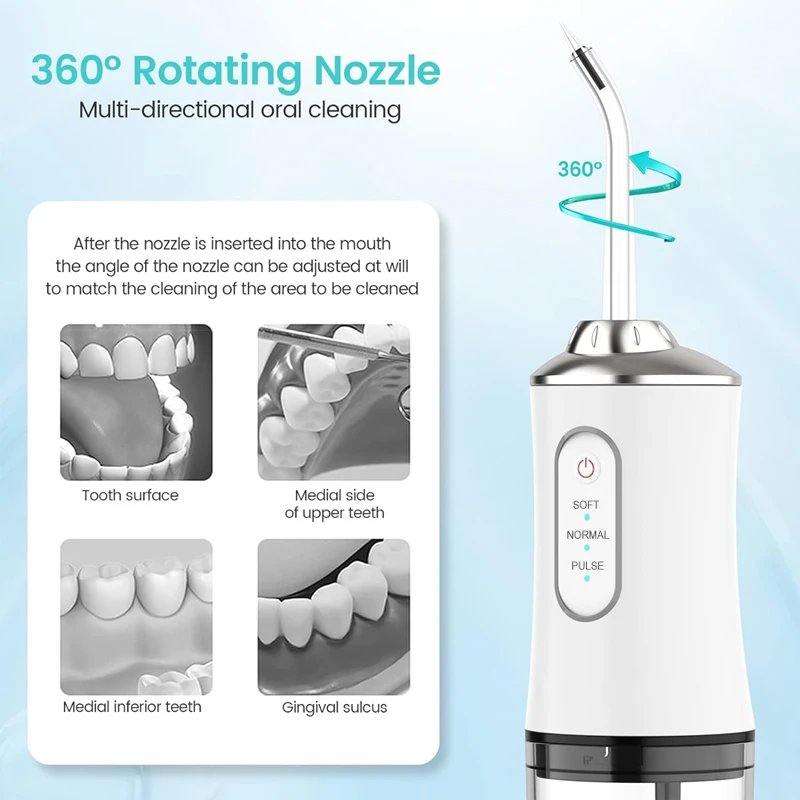 Irrigador Dental portátil de a - Dental Floss Picks reseña y precio