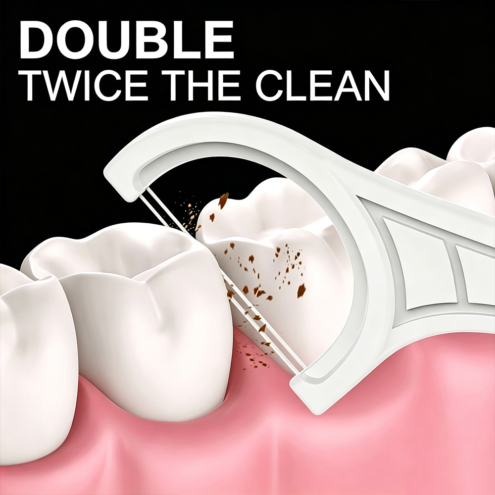 Palillos de Dientes Dobles Por - Dental Floss Picks reseña y precio