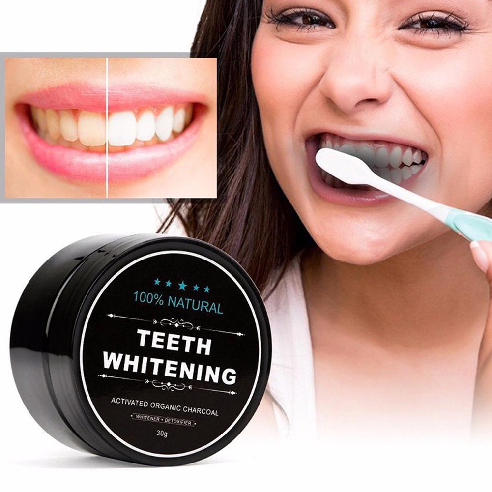 Polvo de carbón orgánico activ - Teeth Whitening Charcoal Powder reseña y precio